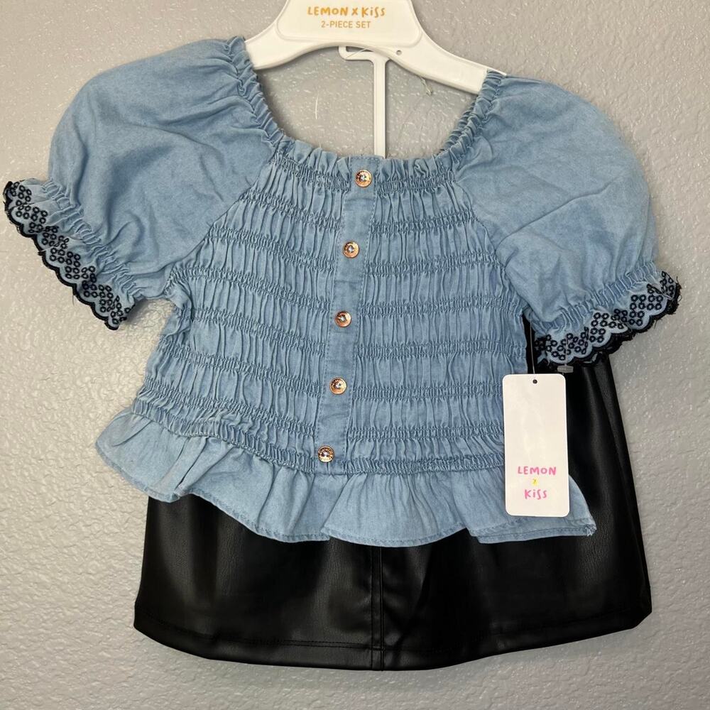 Adorable lemon kiss kids 2 piece